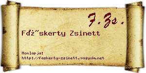 Fáskerty Zsinett névjegykártya